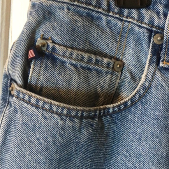 Vintage Polo Ralph Lauren Loose Jeans for Men’s 34/32 5 Pockets Distressed - Picture 6 of 12